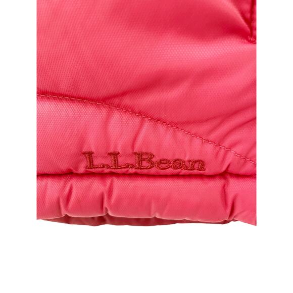 2/$30 LL BEAN Goose Down Puffer Vest Size S Quilted Fuchsia Pink Pockets Zip - Picture 4 of 8
